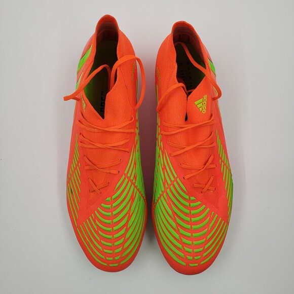 adidas Mens Predator Edge.1 FG Soccer Cleats GW1029 Orange Green Size 12.5 - Picture 2 of 12